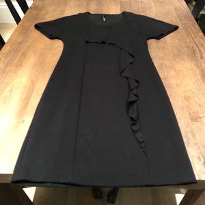 Poleci black stretchy work dress